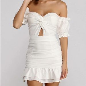 Off the shoulder Ruffle Mini Dress